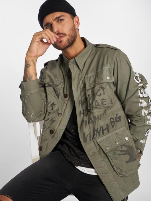 VSCT Clubwear Veste mi-saison légère Handpaint Military gris