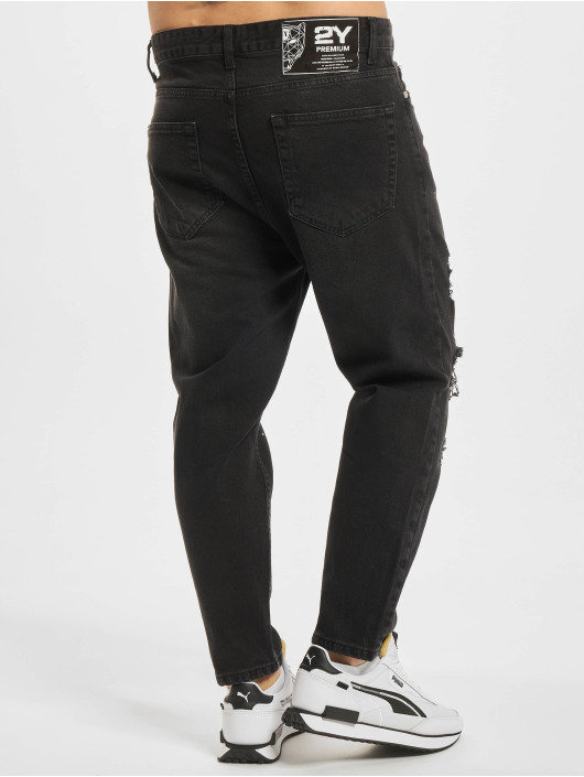 2Y Premium Løstsittende bukser Kjell svart