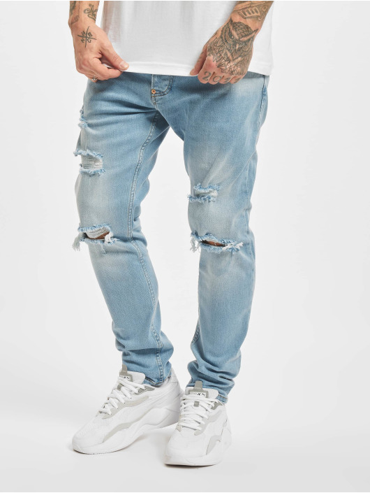 2Y Premium Herren Skinny Jeans Richard in blau