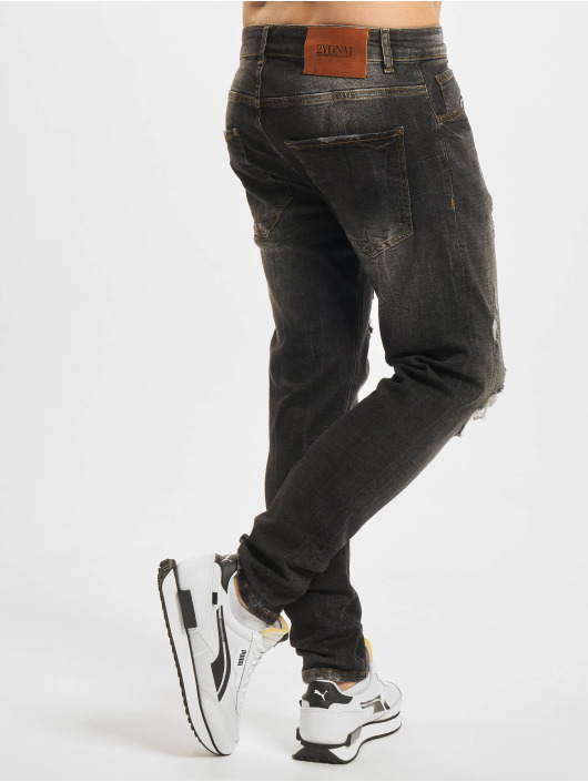 2Y Premium Skinny jeans Josef svart