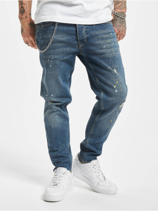 2Y Premium Herren Slim Fit Jeans Yall in blau