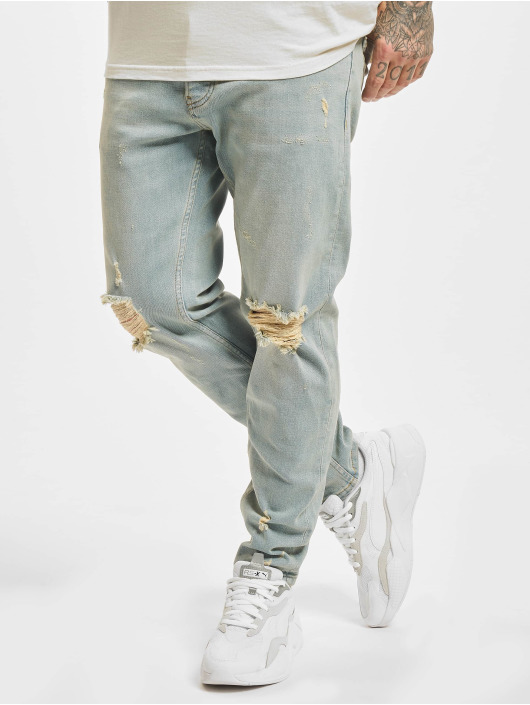 2Y Premium Herren Slim Fit Jeans Björn in blau