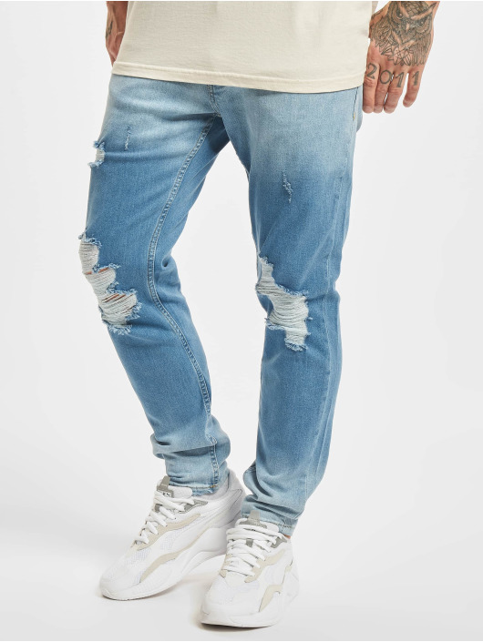 2Y Premium Herren Slim Fit Jeans Gabriel in blau