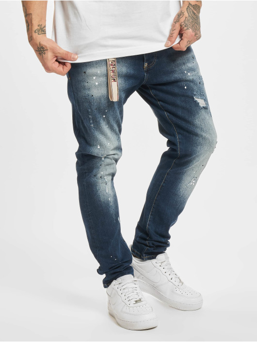 2Y Premium Herren Slim Fit Jeans Tjark in blau