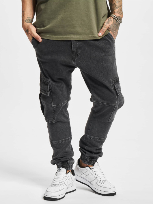 2Y Premium Herren Straight Fit Jeans Akim in schwarz