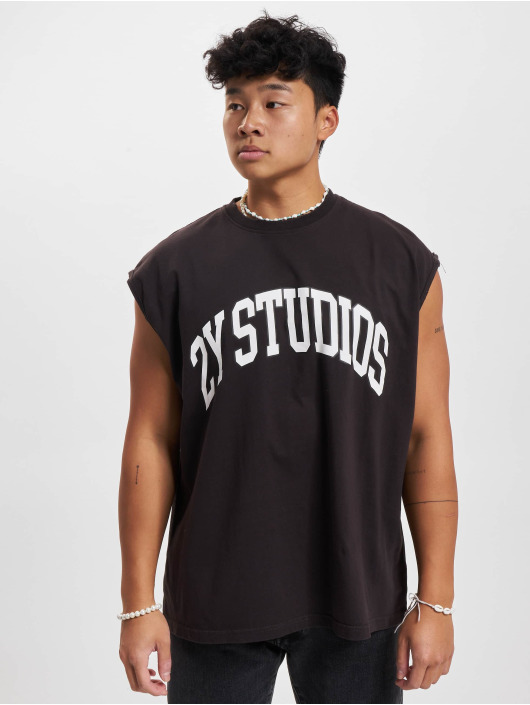 2Y Studios T-paidat Logo Oversize Sleeveless musta