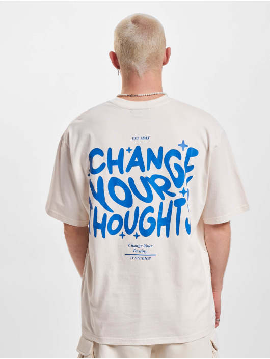 2Y Studios T-paidat Thoughts Oversize valkoinen