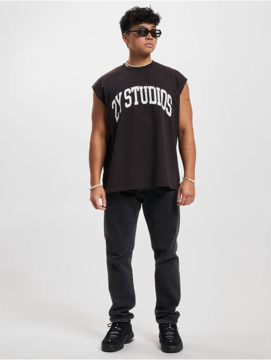 2Y Studios t-shirt Logo Oversize Sleeveless zwart