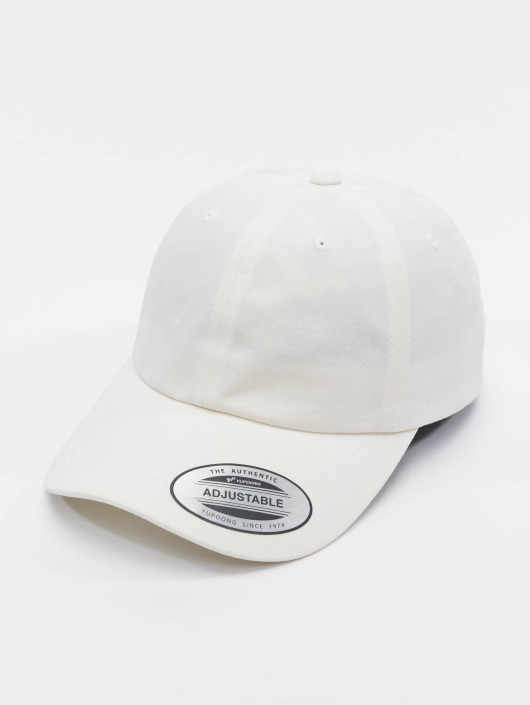 Flexfit Casquette Snapback & Strapback Peached Cotton Twill Dad blanc