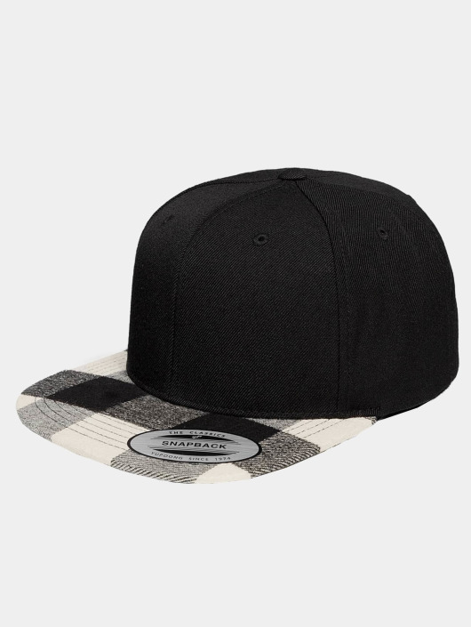 Flexfit Casquette Snapback & Strapback Cheched Flanell Peak noir