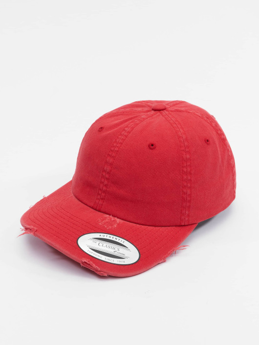 Flexfit Casquette Snapback & Strapback Low Profile Destroyed rouge