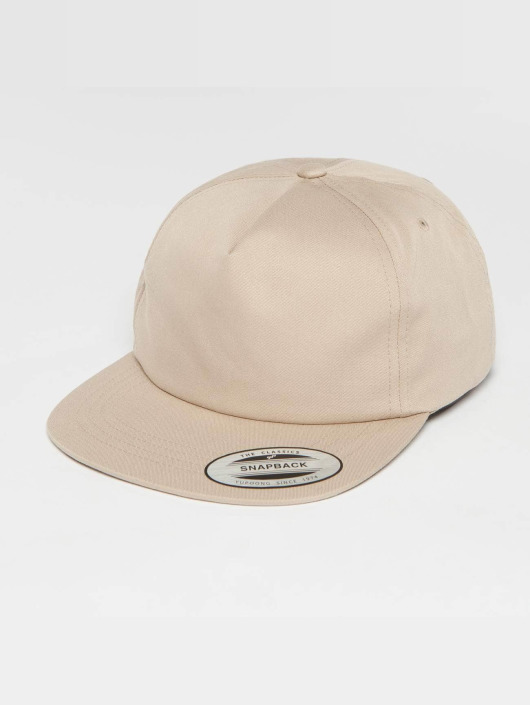 Flexfit Snapback Cap Unstructured in khaki