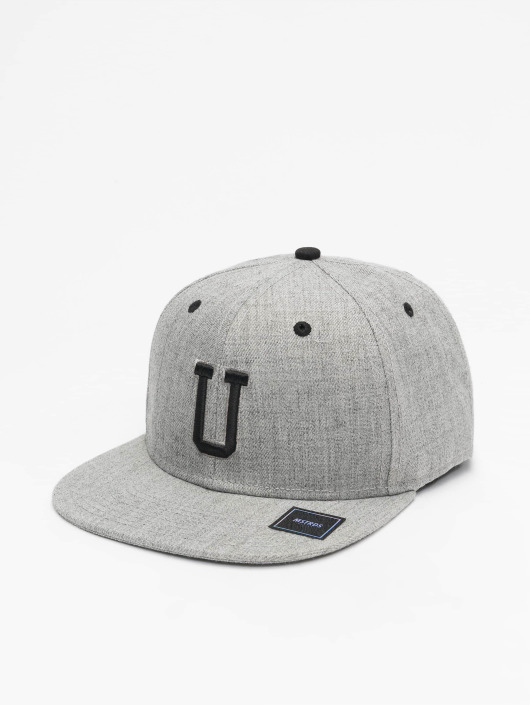 MSTRDS Snapback Caps U Letter szary