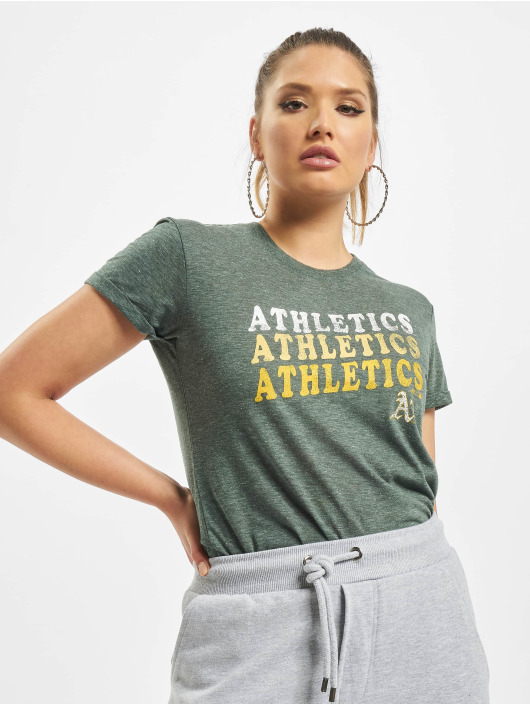 47 Damen T-Shirt Mlb Athletics Trio Match Triblend Hero in grün