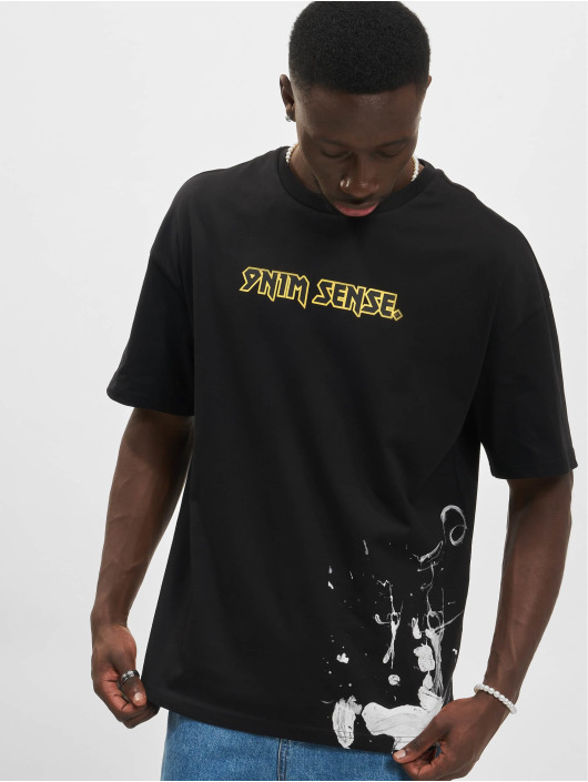 9N1M SENSE t-shirt Goth Logo zwart