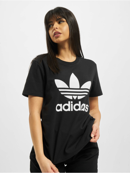 Siempre Atticus Para construir adidas Originals Ropa superiór / Camiseta Trefoil en negro 806199