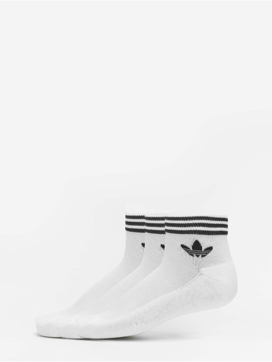 adidas Originals Ponožky Trefoil Ankle 3 Pack biela