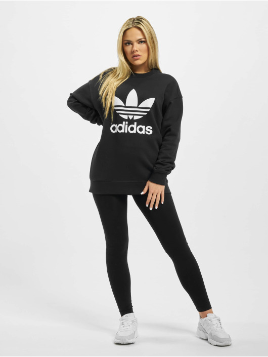 Adidas Originals Damen Pullover Trefoil In Schwarz