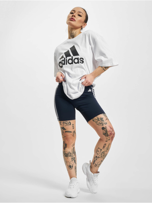 adidas Originals Short Training Essentials 3 Stripes High Waisted blue