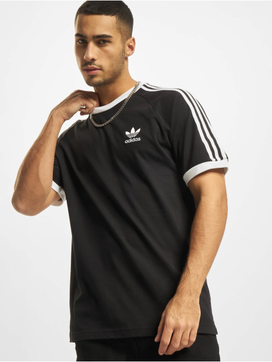 Vatio mueble Categoría adidas Originals Herren T-Shirt 3-Stripes in schwarz 801796