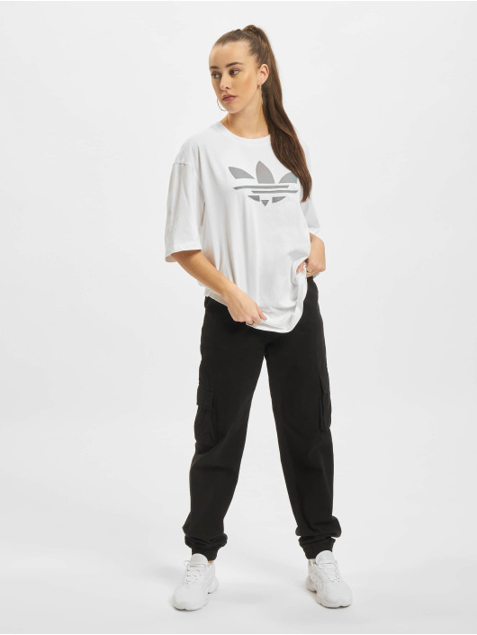 adidas Originals T-skjorter Iridescent Shattered Trefoil hvit