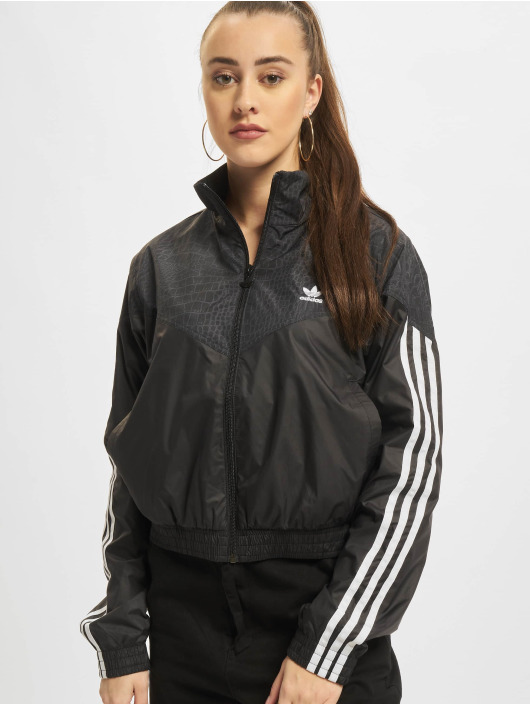 Ten einde raad Ambassade astronaut adidas Originals Damen Übergangsjacke Croc in schwarz 855264