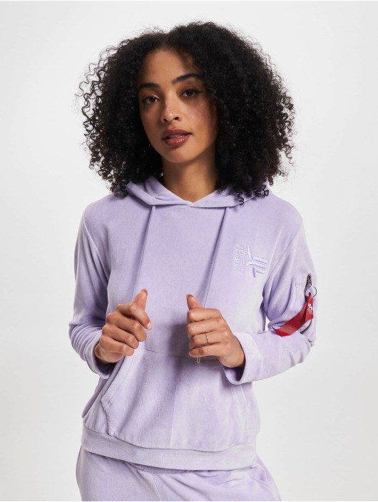 Alpha Industries Hoody Frottee paars