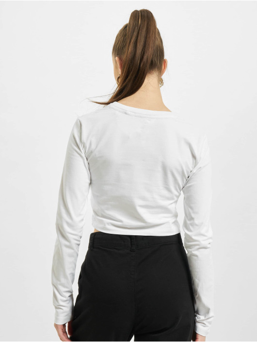 Alpha Industries Longsleeves Basic Cropped Foil Print bialy