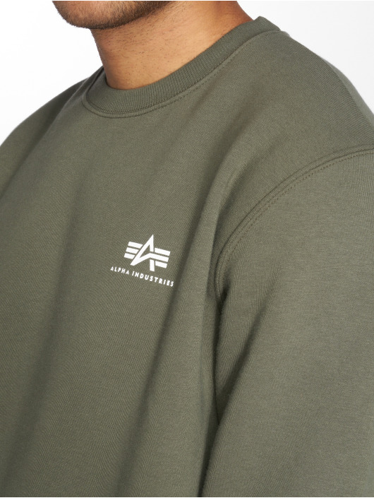 Alpha Industries Pullover Basic Small Logo olive