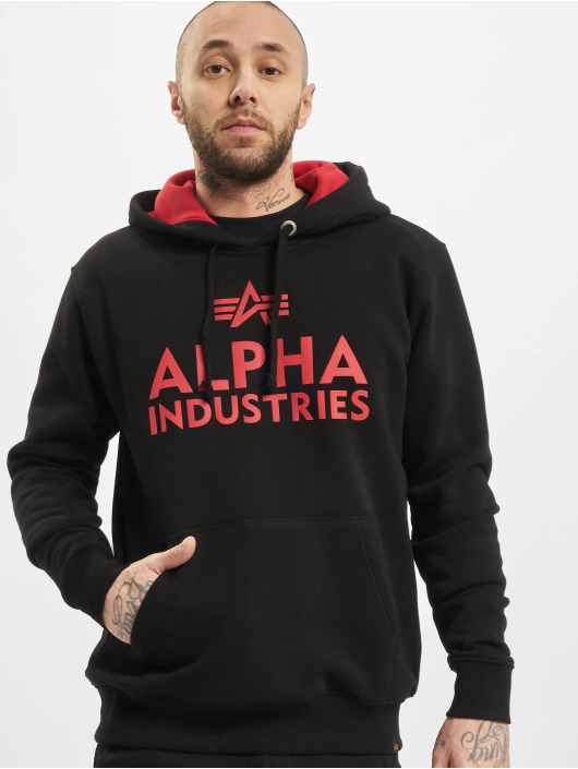Alpha Industries Sweat capuche Foam Print noir