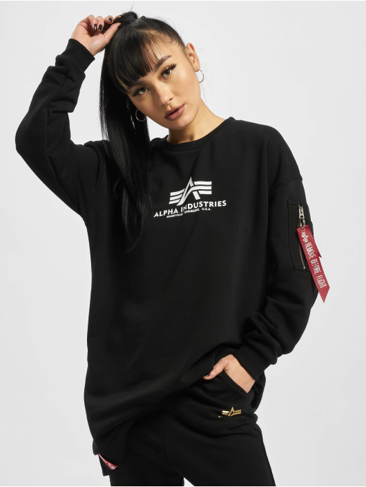 Alpha Industries Swetry Basic Long czarny