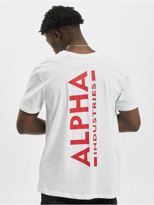 Alpha Industries T-Shirt Backprint blanc