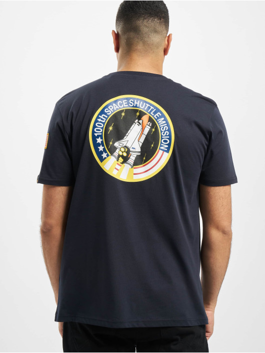 Alpha Industries T-Shirt Space Shuttle blau