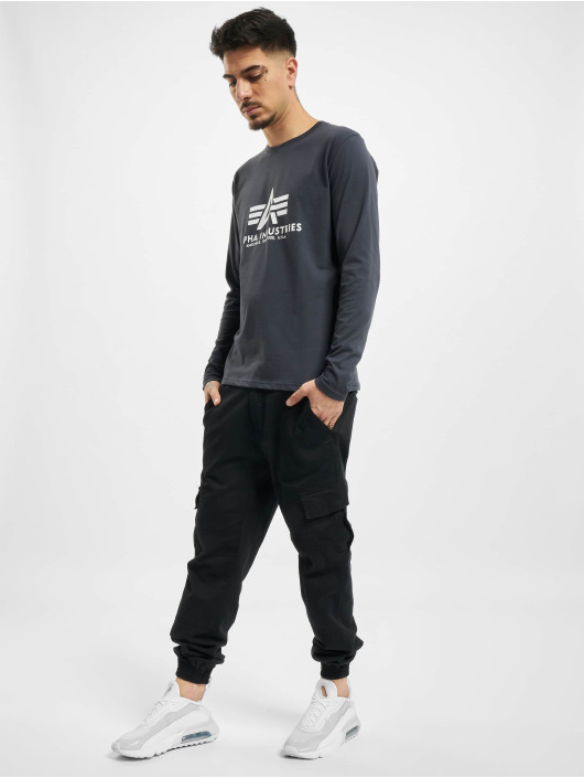 Alpha Industries T-Shirt manches longues Basic bleu