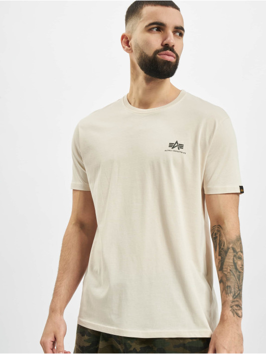 Alpha Industries T-Shirty Basic Small Logo bialy