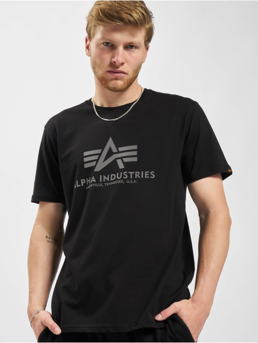 Alpha Industries T-Shirty Basic Reflective Prin czarny