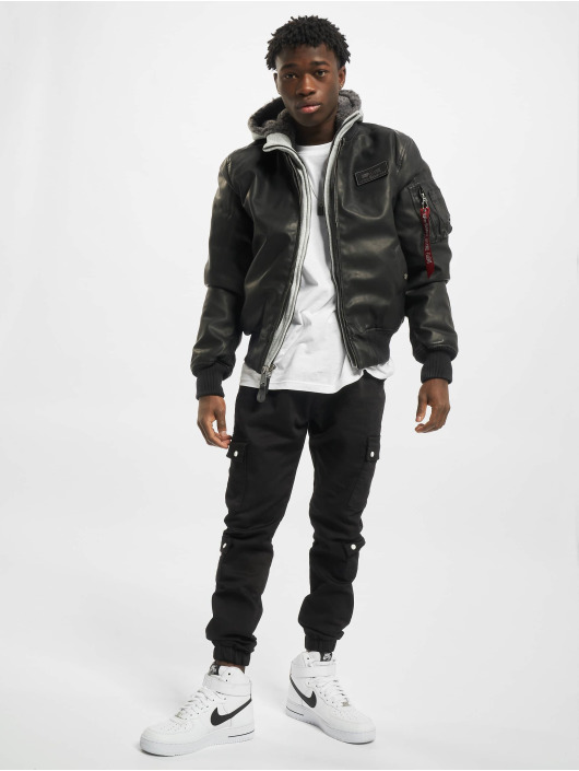 Alpha Industries Veste & Blouson en cuir MA-1 D-Tec FL noir