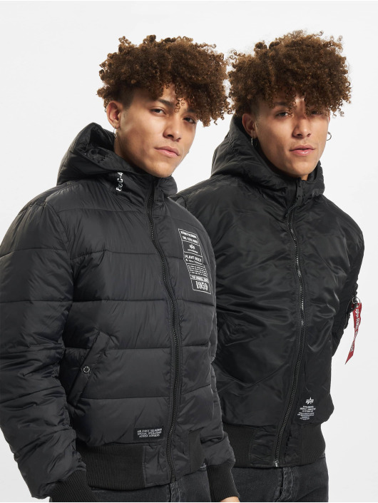 Alpha Industries Herren Winterjacke Hooded Puffer FD in schwarz Alpha Industries Herren Winterjacke Hooded Puffer FD in schwarz