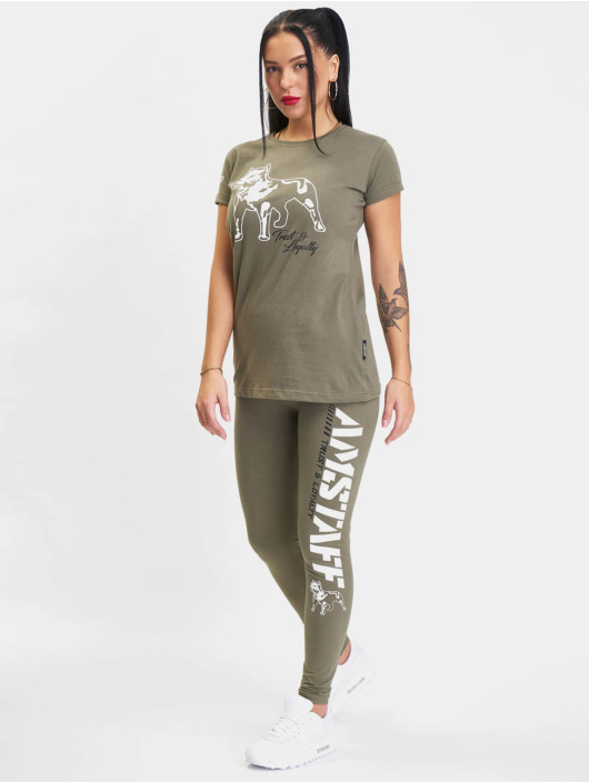 Amstaff Leggings/Treggings Woman Logo oliven