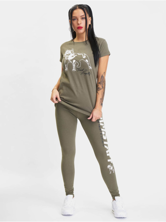 Amstaff T-shirts Woman Logo oliven
