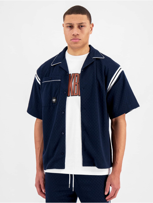 Black Bananas Camicia Palm blu
