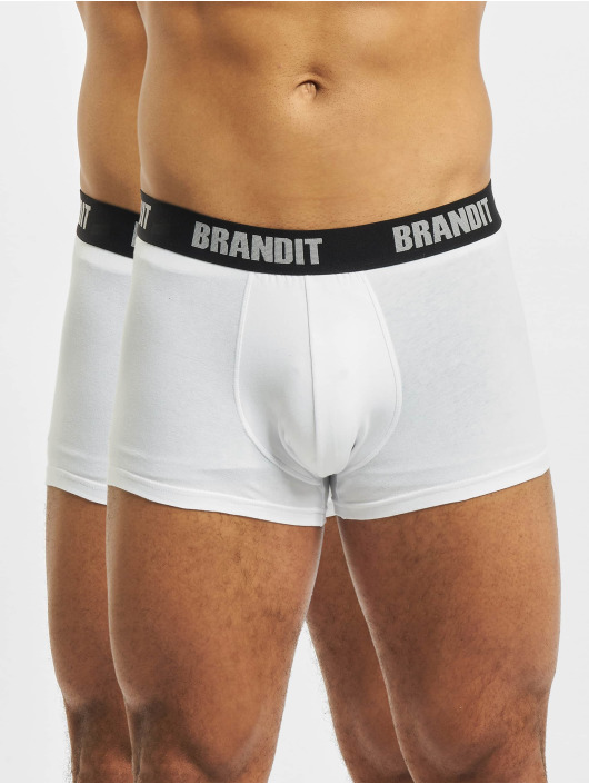 Brandit Boxershorts 2er Logo weiß