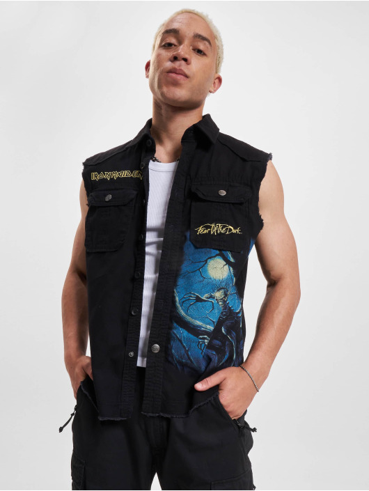 Brandit Camicia Iron Maiden Vintage Sleeveless FOTD nero