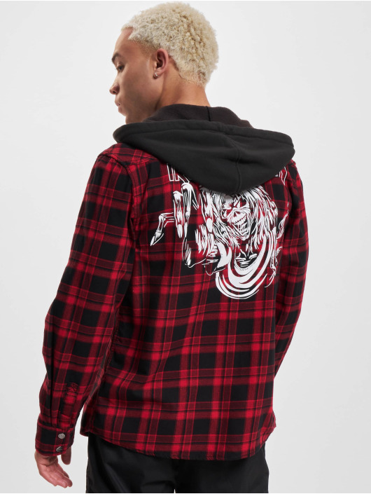 Brandit Camicia Iron Maiden Checkered rosso