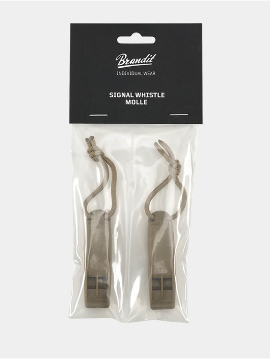 Brandit Diverse Signal Whistle Molle 2-Pack beige