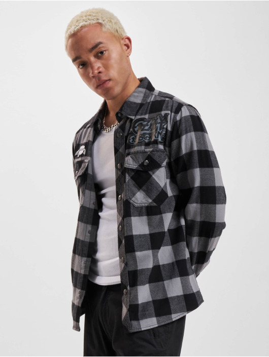 Brandit Kauluspaidat Ozzy Checkered Long Sleeve musta