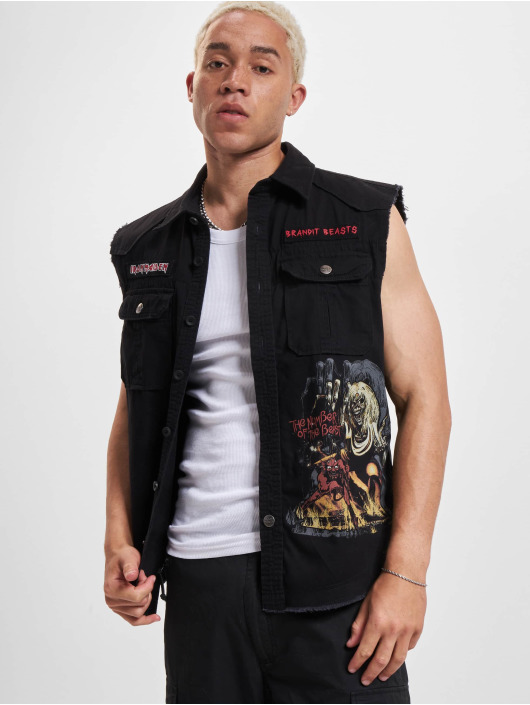 Brandit Kauluspaidat Iron Maiden Vintage Sleeveless NOTB musta