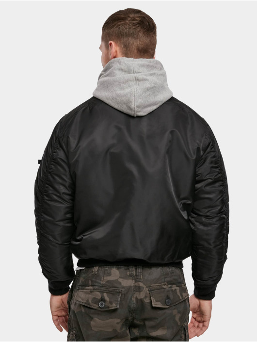 Brandit Letecká bunda Hooded MA1 čern