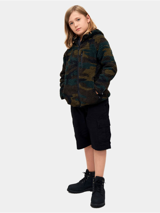 Brandit Lightweight Jacket Kids Teddyfleece Hood camouflage