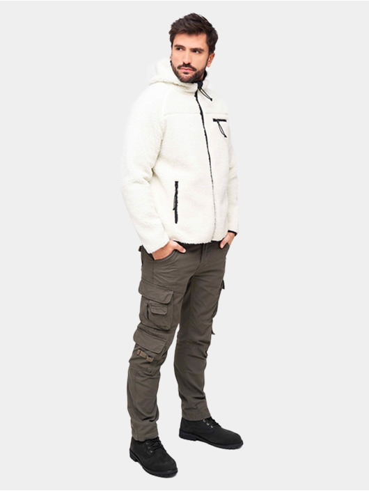 Brandit Overgangsjakker Teddyfleece Worker hvid